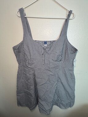 NWT Old Black & White Gingham fit and flare dress